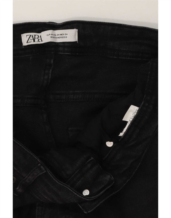 Jeans slim da uomo Zara EU 44 Large W34 L30 Neri