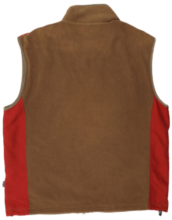 Gilet in pile da uomo Kartel UK 40 Large Beige Colourblock Poliestere