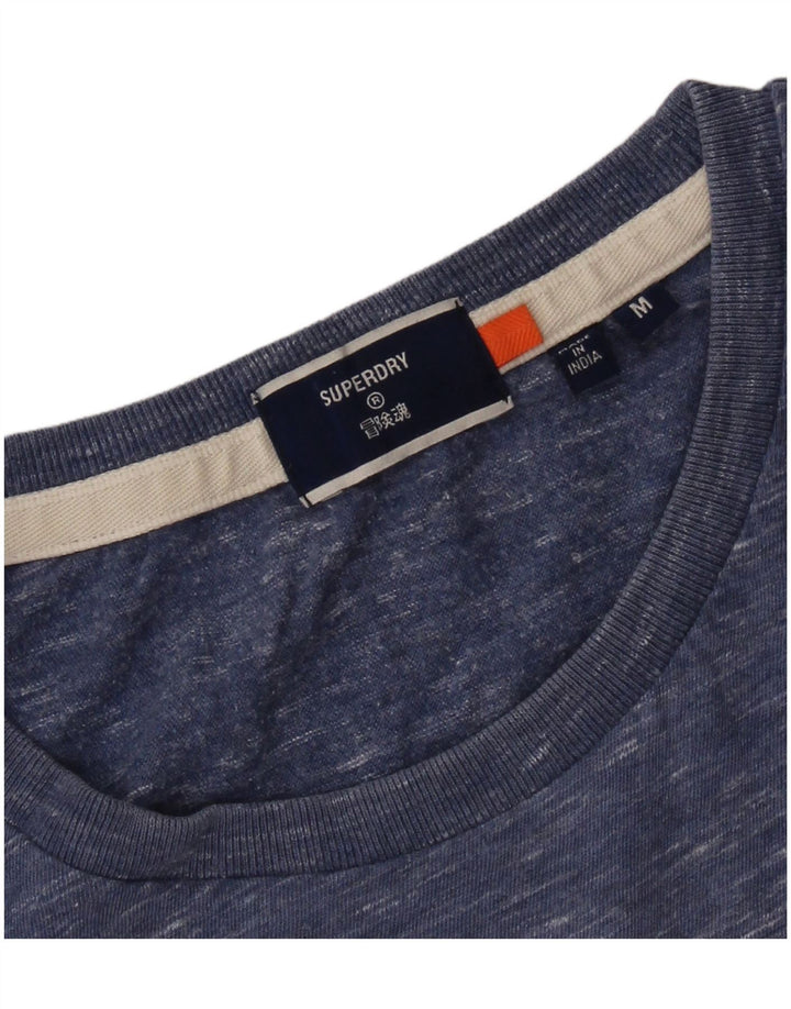 T-shirt da uomo Superdry Top blu medio chiazzato