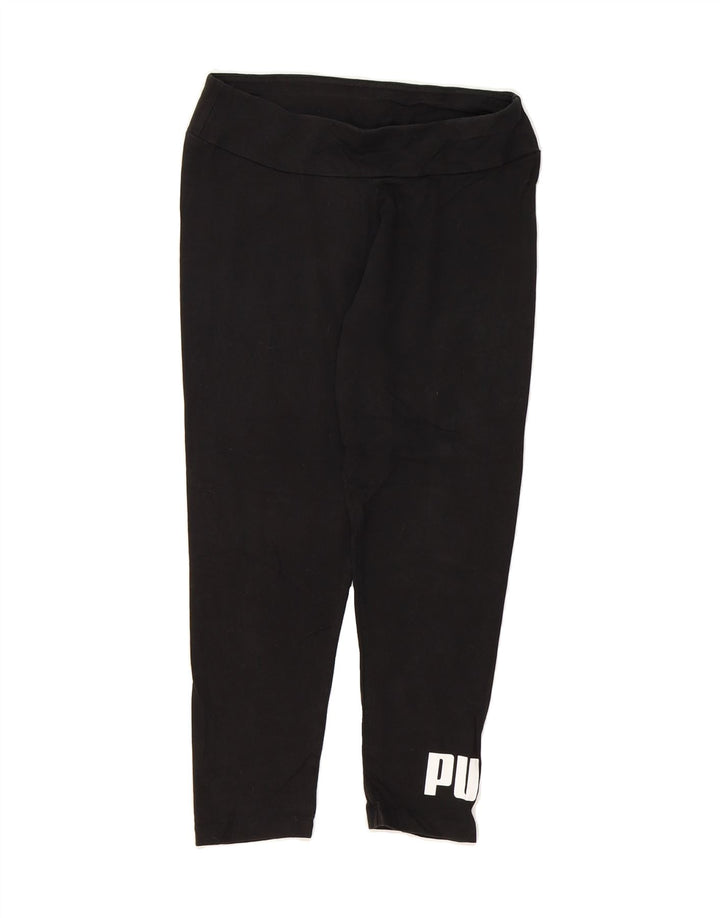 PUMA Girls Graphic Leggings 9-10 Years Medium  Black Vintage Puma and Second-Hand Puma from Messina Hembry 