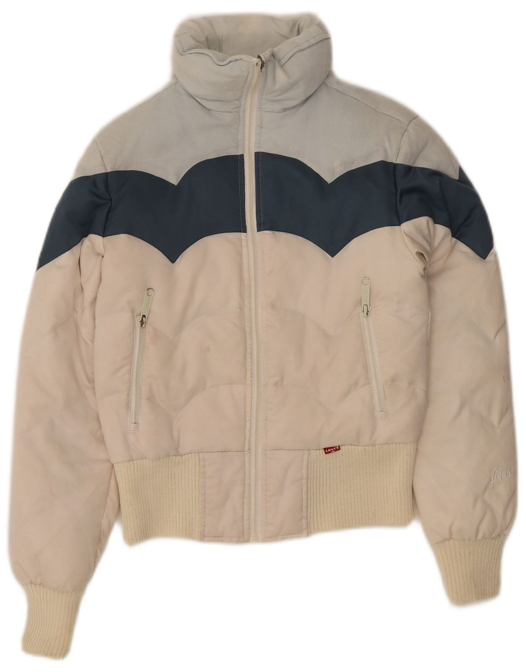 Giacca imbottita da donna Levi's UK 6 XS Poliestere color block bianco