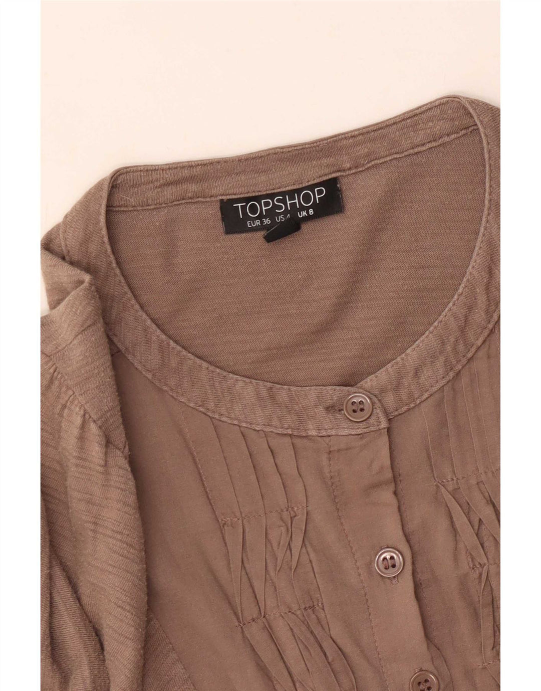 Camicetta da donna con maniche a 3/4 Topshop UK 8 piccola grigia