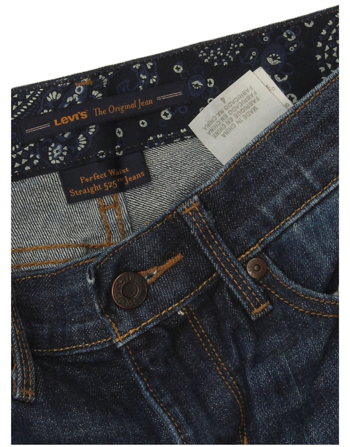 LEVI'S Jeans dritti da donna 525 US 4 Small W28 L28 Cotone blu navy
