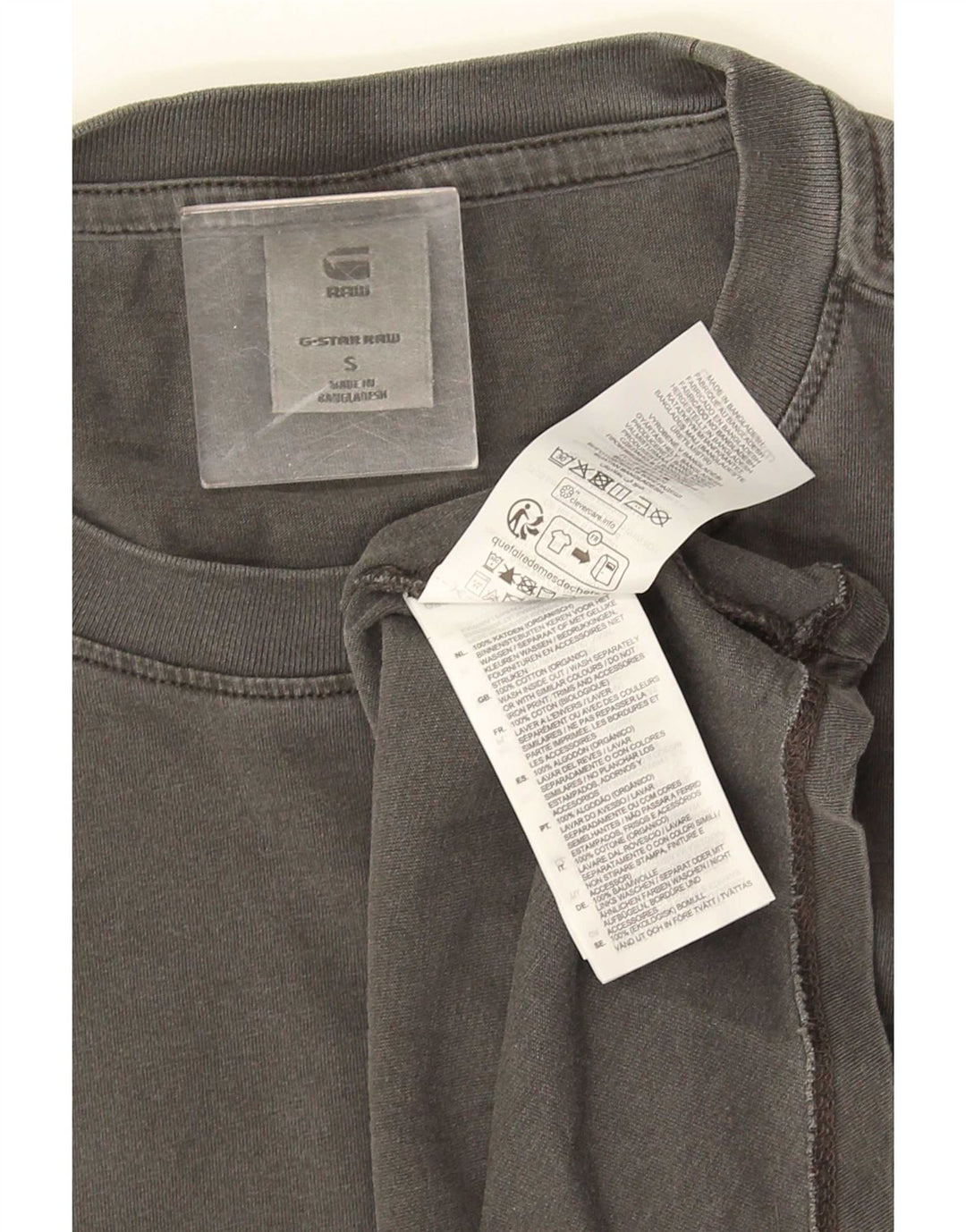 T-shirt da uomo G-Star Top piccola in cotone grigio