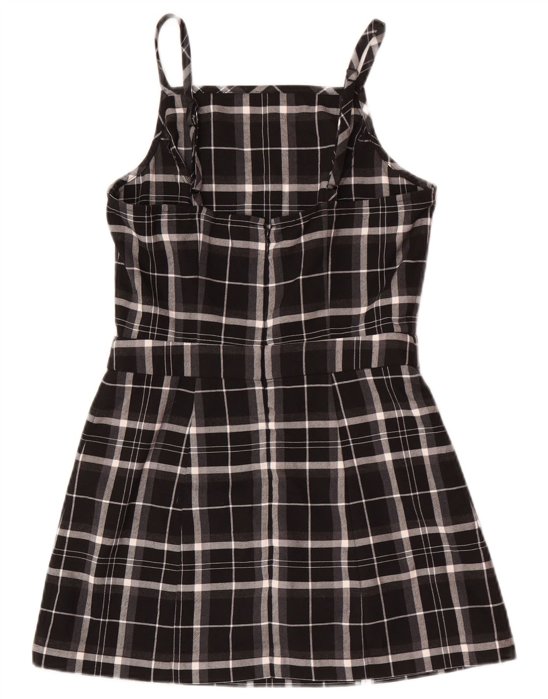 Abito scamiciato da donna Superdry UK 8 piccolo poliestere scozzese nero