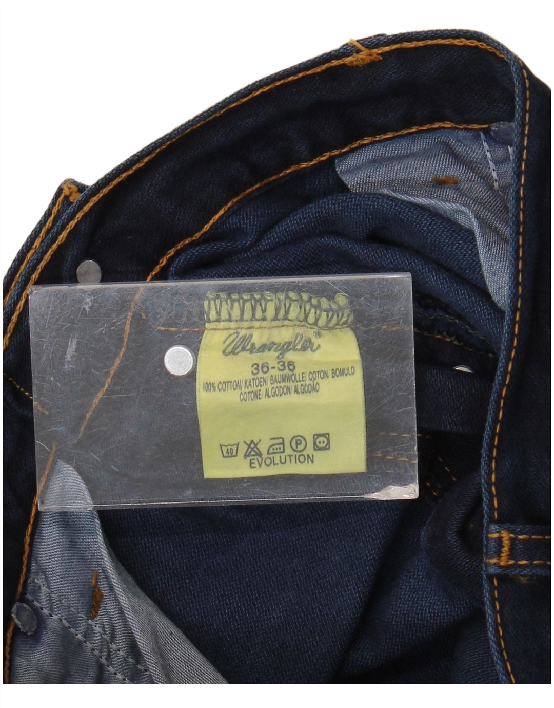 Jeans dritti Evolution da uomo Wrangler W36 L32 cotone blu navy