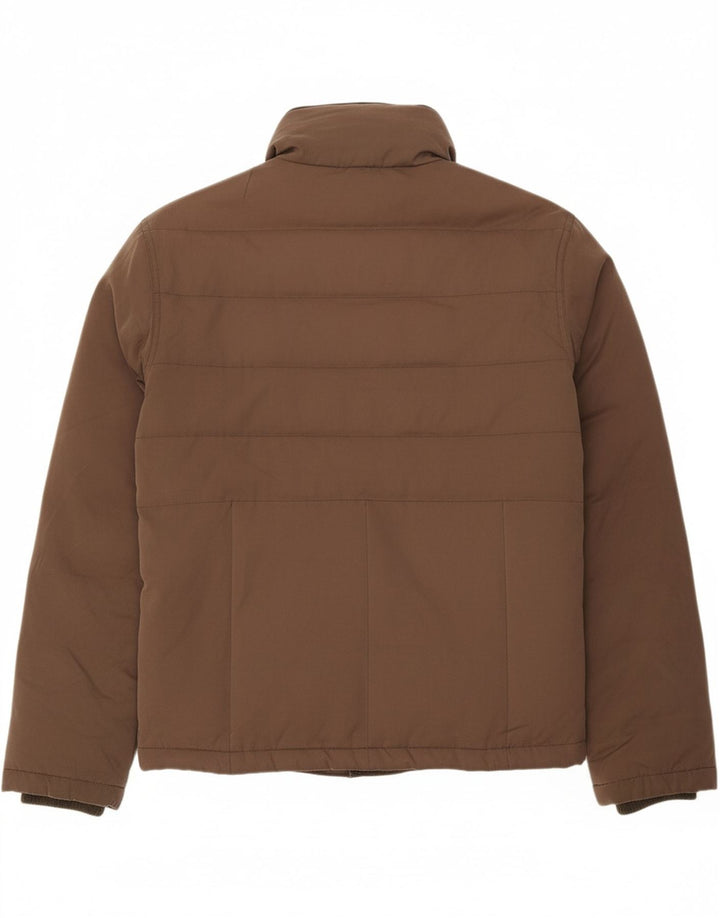 CALVIN KLEIN JEANS Mens Padded Jacket UK 42 XL Brown Polyester