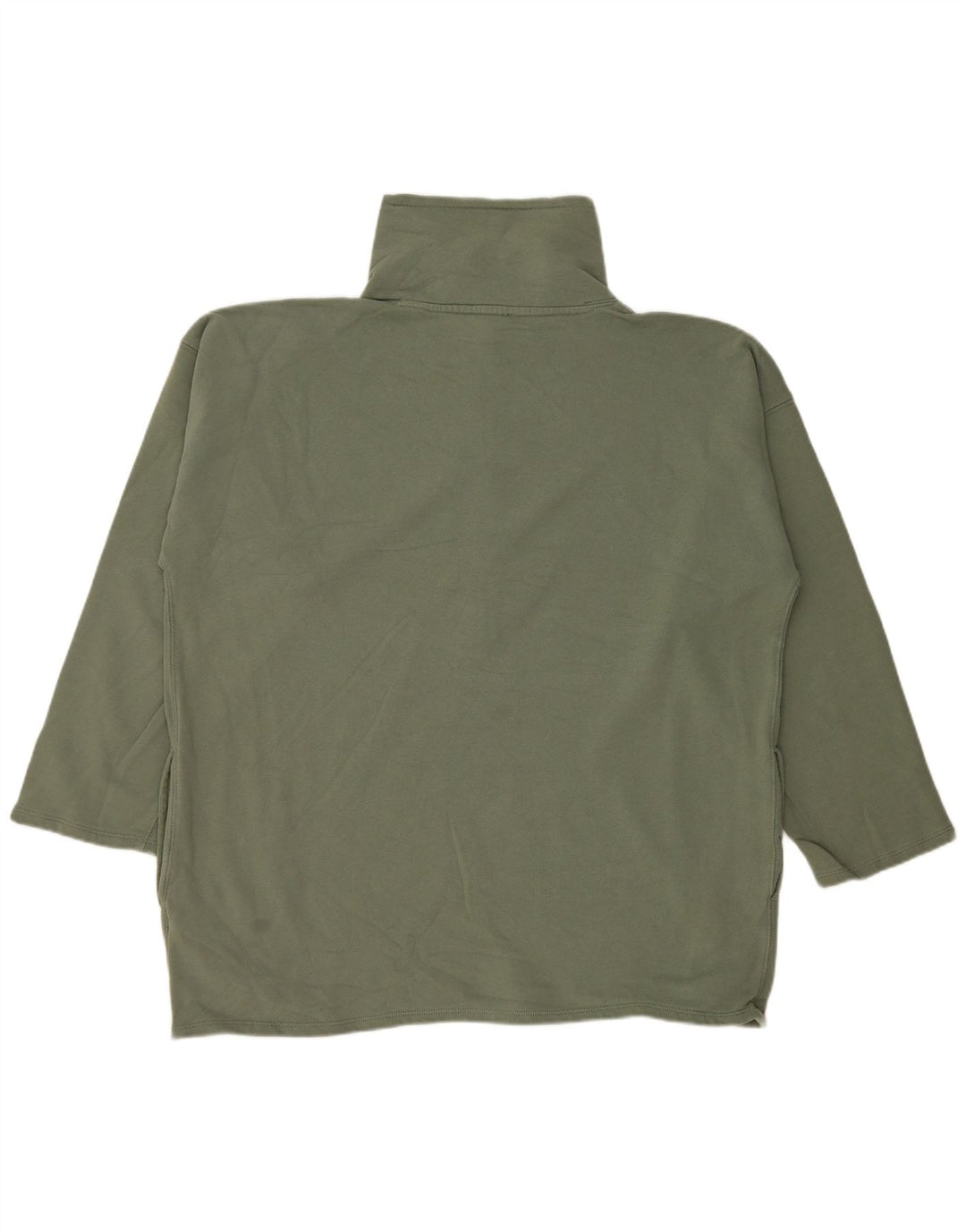 J. CREW Felpa oversize da donna con collo con zip, maglione UK 16 grande verde