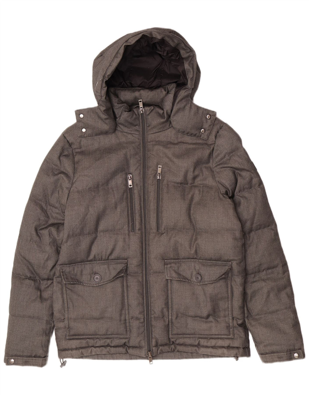 Giacca imbottita con cappuccio da uomo Liu Jo UK 36 Poliestere grigio medio