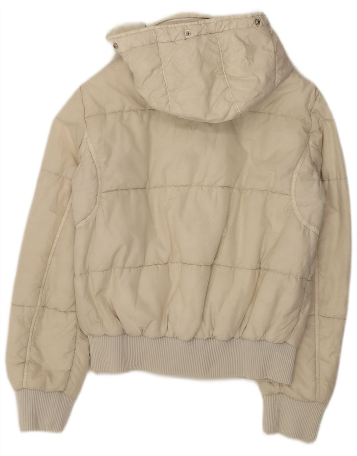 Giacca imbottita con cappuccio da donna Gas IT 44 medio bianco sporco in poliammide