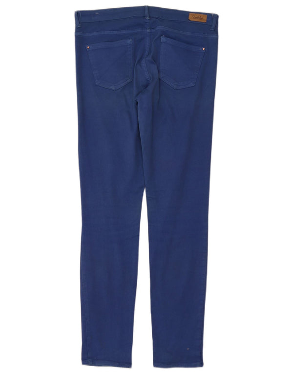 Zara Womens Trafaluc Slim Casual Trousers EU 42 Large W32 L32 Blue