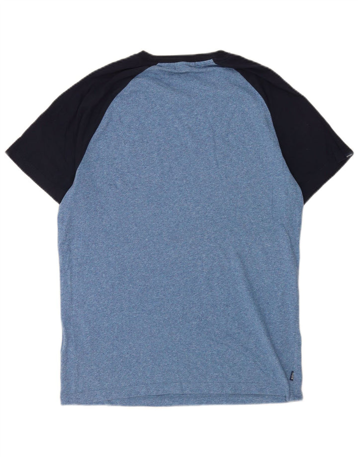 T-shirt da uomo Superdry Top Large in cotone color block blu