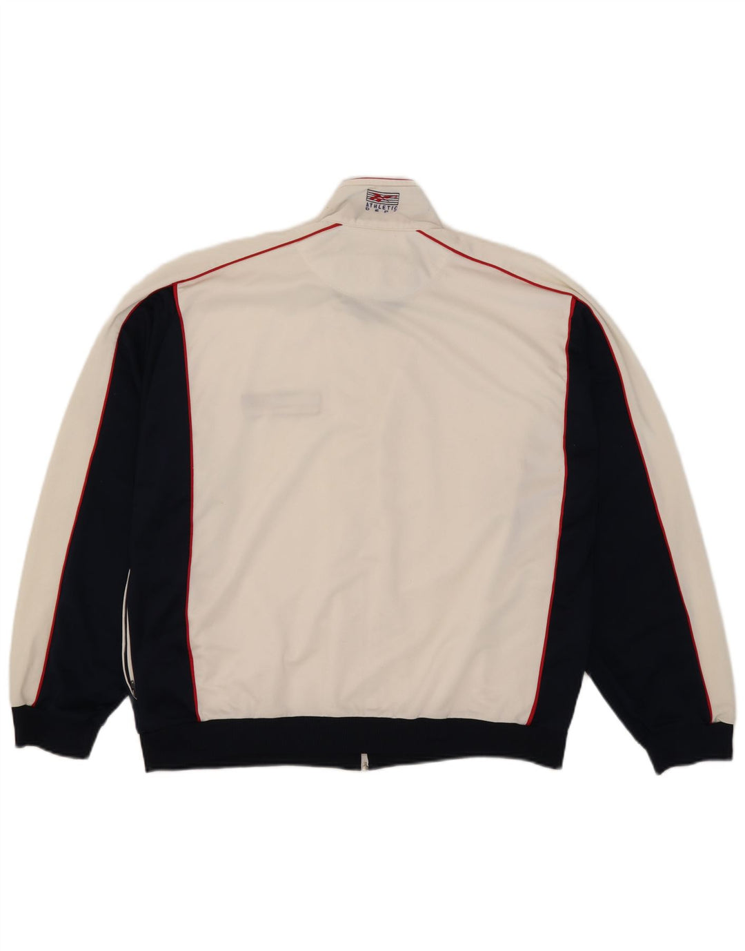 Giacca da ginnastica da uomo Reebok grande in poliestere color block bianco