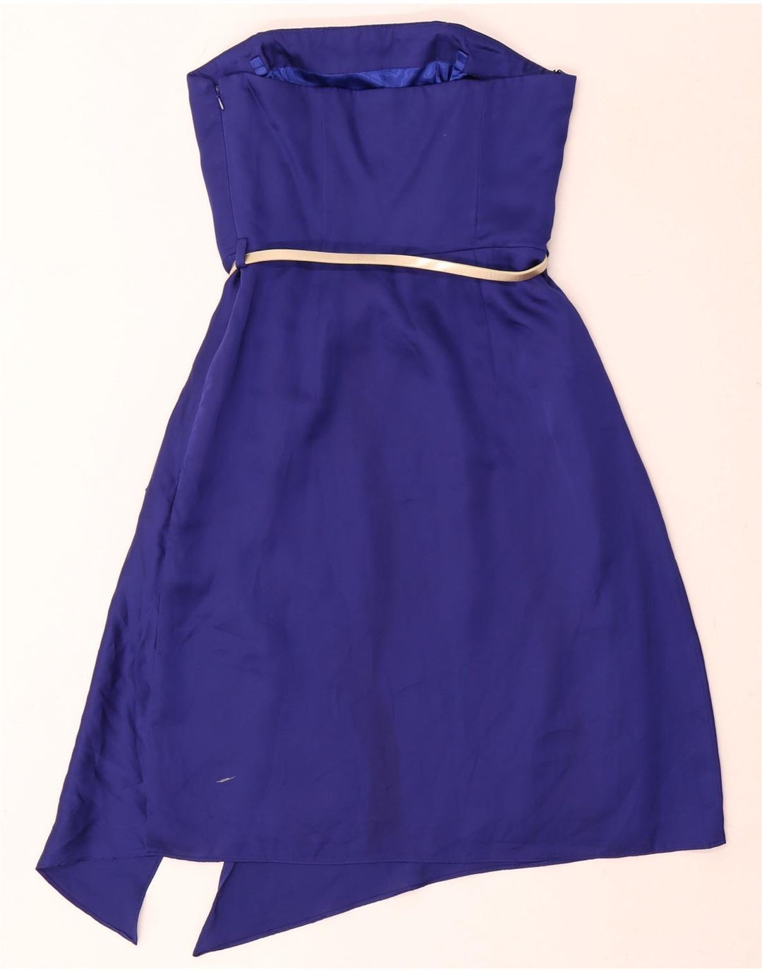 Abito asimmetrico senza spalline da donna Coast UK 6 XS poliestere blu