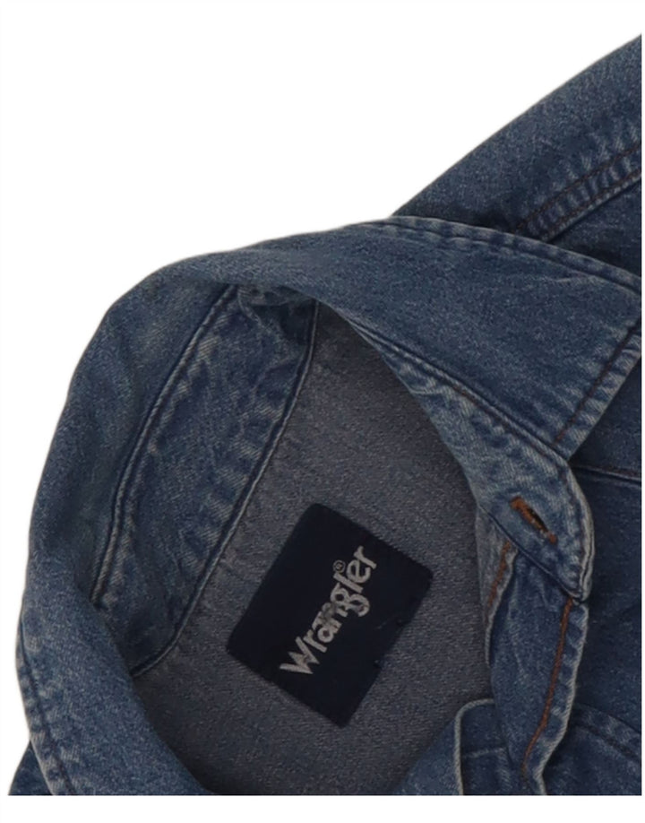 Camicia di jeans da uomo Wrangler blu medio
