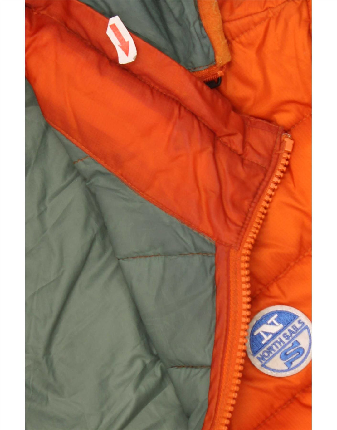 Giacca imbottita con cappuccio da uomo North Sails UK 40 Large Arancione Poliestere