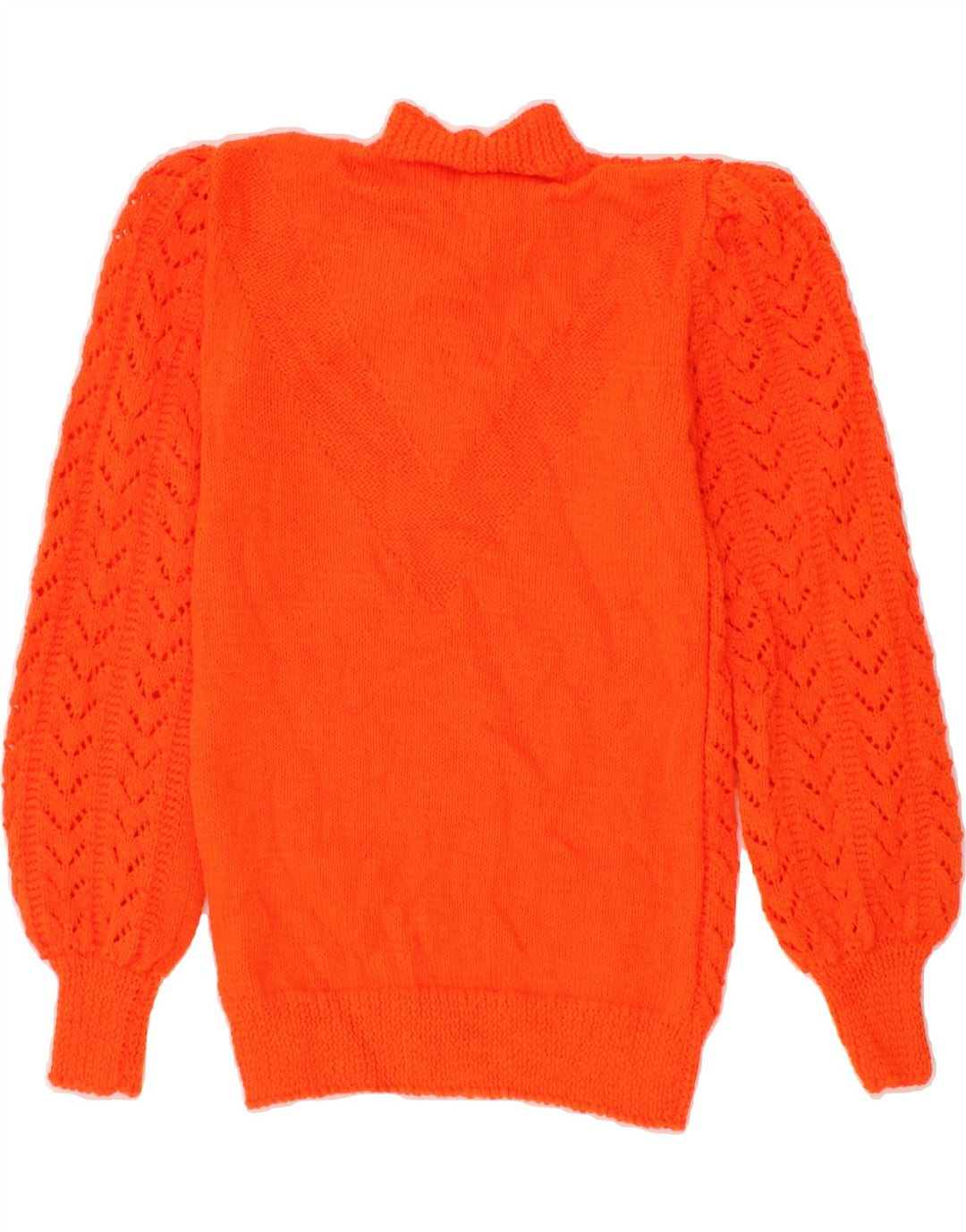 VINTAGE Womens Turtle Neck Jumper Sweater UK 8 Small Orange Vintage Vintage and Second-Hand Vintage from Messina Hembry 