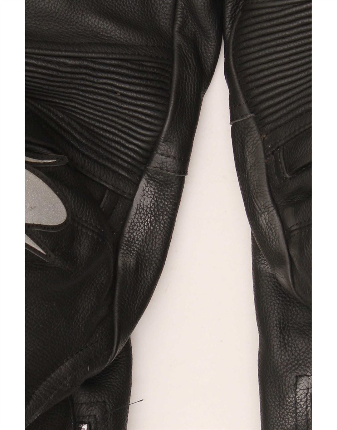 Pantaloni da moto in pelle grafica da uomo Spyke IT 48 Medium W30 L28 Neri