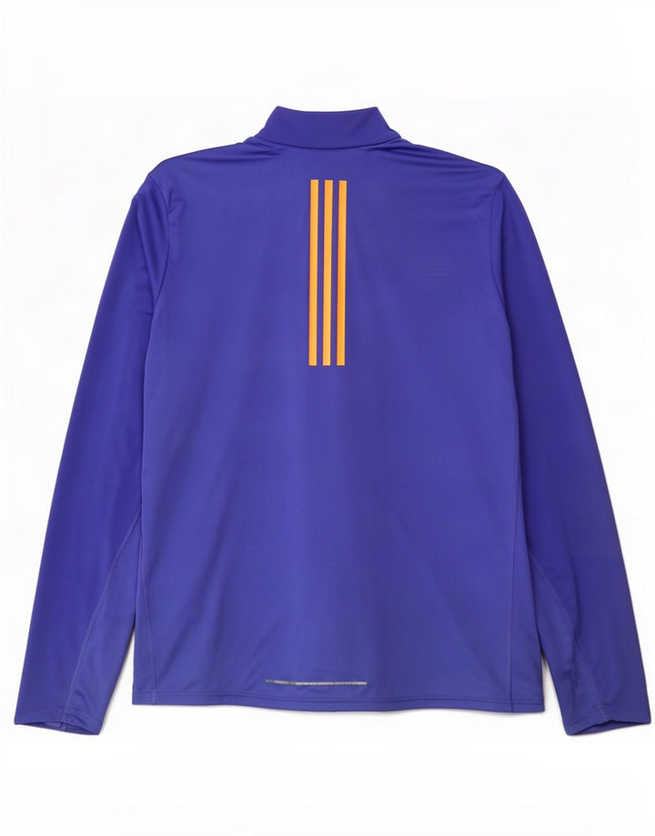Adidas Uomo Aeroready Zip Collo Pullover Tuta Top XL Viola
