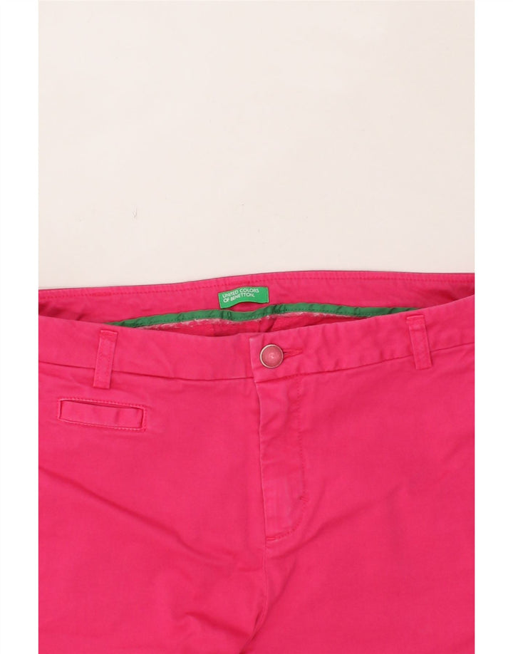 BENETTON Womens Slim Chino Trousers W32 L30  Pink Vintage Benetton and Second-Hand Benetton from Messina Hembry 