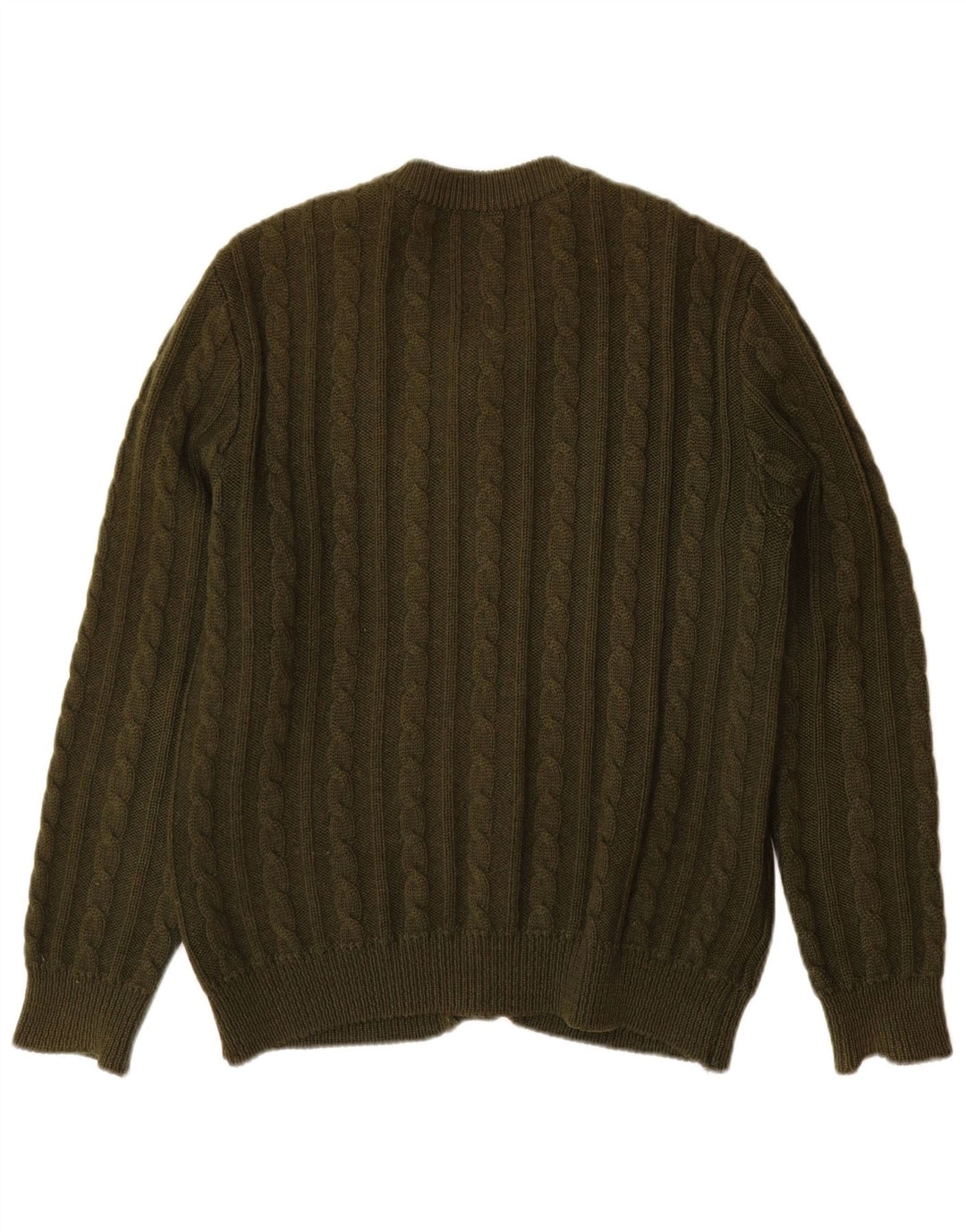 Maglione cardigan da uomo VINTAGE IT 48 Lana nuova kaki medio