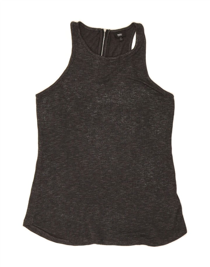 MOSSIMO Womens Vest Top UK 12 Medium Grey Flecked Rayon Vintage Mossimo and Second-Hand Mossimo from Messina Hembry 