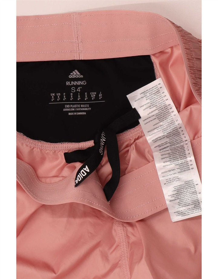 Pantaloncini sportivi da corsa da donna Adidas UK 8 piccoli poliestere rosa