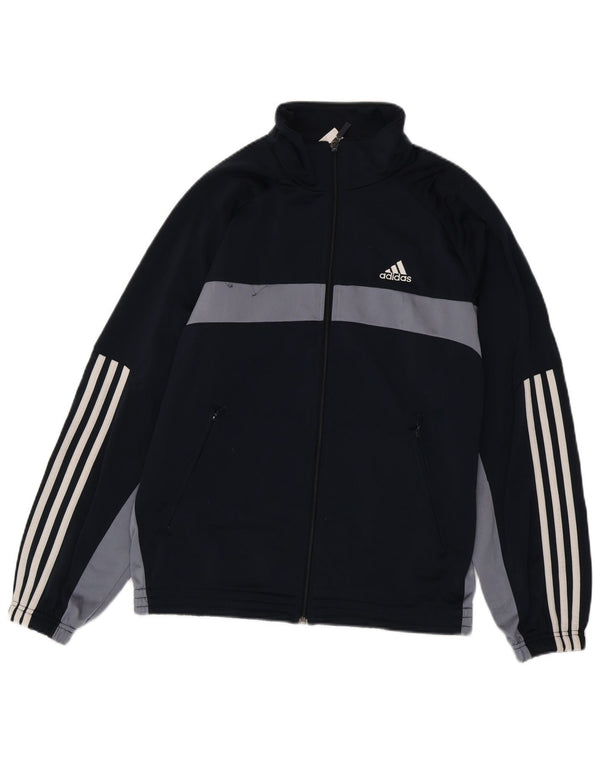 Giacca da tuta da uomo Adidas UK 36/38 Small Blu Navy Colourblock
