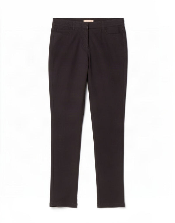 Pantaloni casual slim da donna Hobbs UK 12 medi W30 L32 cotone blu navy