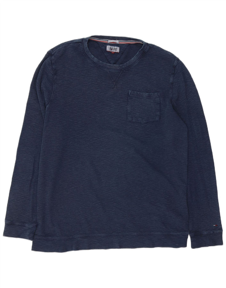 Tommy Hilfiger Uomo Felpa Maglione XL Blu Navy Cotone