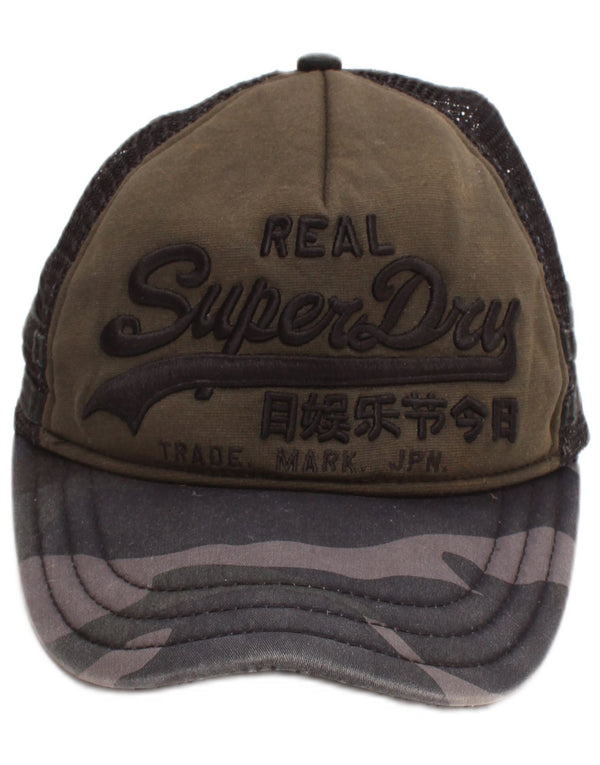 Berretto da camionista con grafica da uomo Superdry, taglia unica, in viscosa kaki