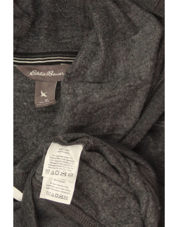 Felpa con cappuccio da uomo EDDIE BAUER XL in cotone grigio