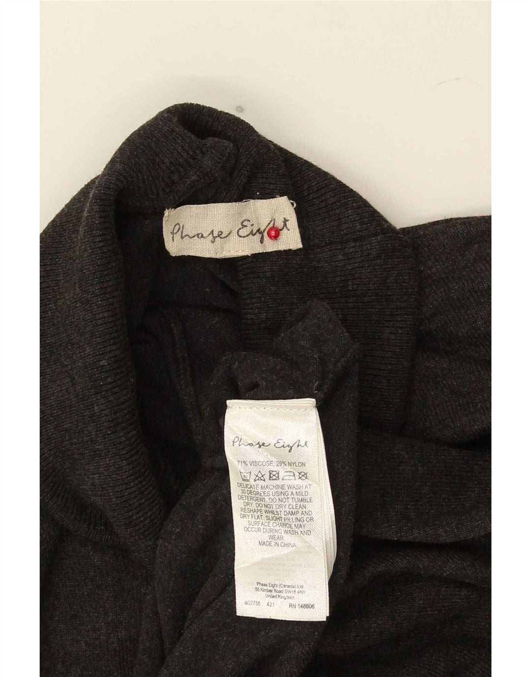 Maglione da donna a collo alto corto Phase Eight da donna UK 14 grande grigio