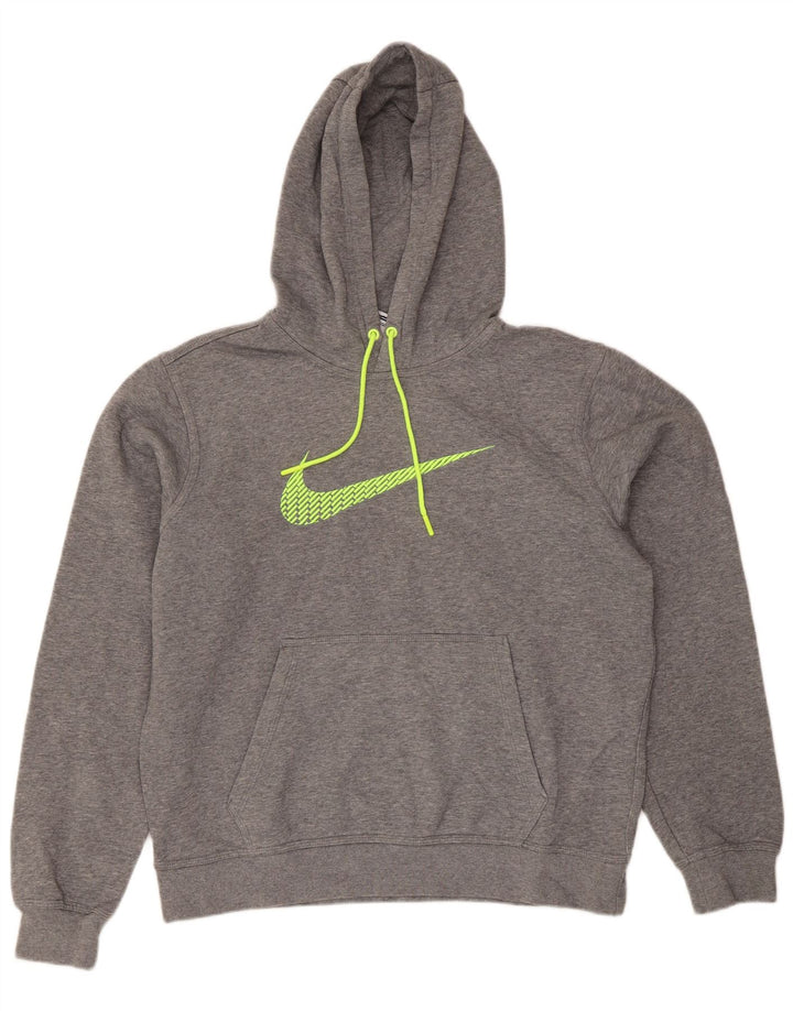 Felpa con cappuccio Nike Regular Fit da uomo in cotone grigio medio