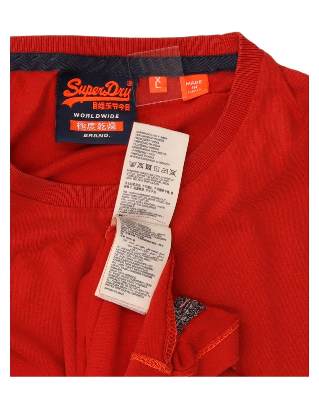 T-shirt da uomo SUPERDRY Top XL in cotone rosso