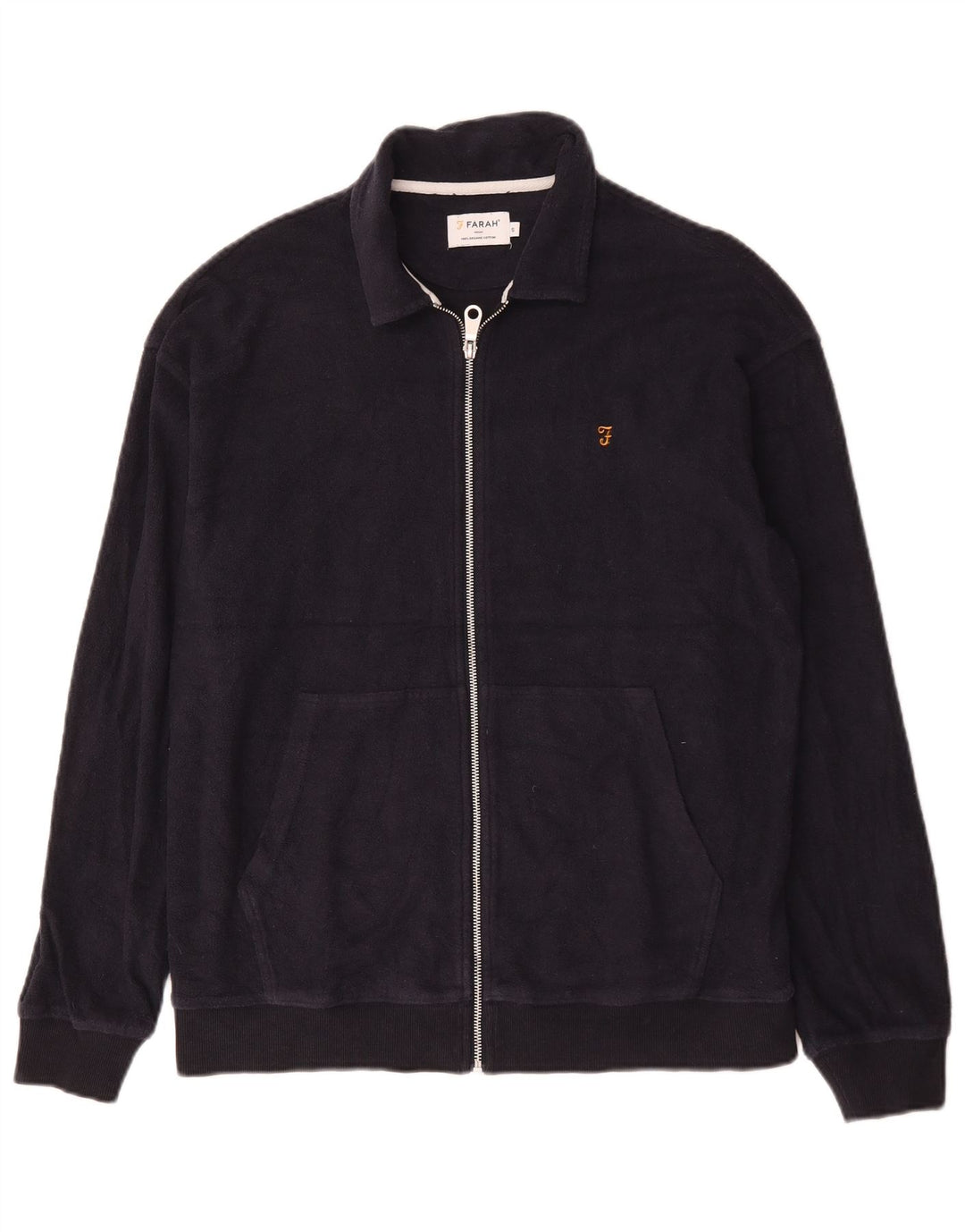 Giacca da ginnastica da uomo Farah piccola in cotone blu navy