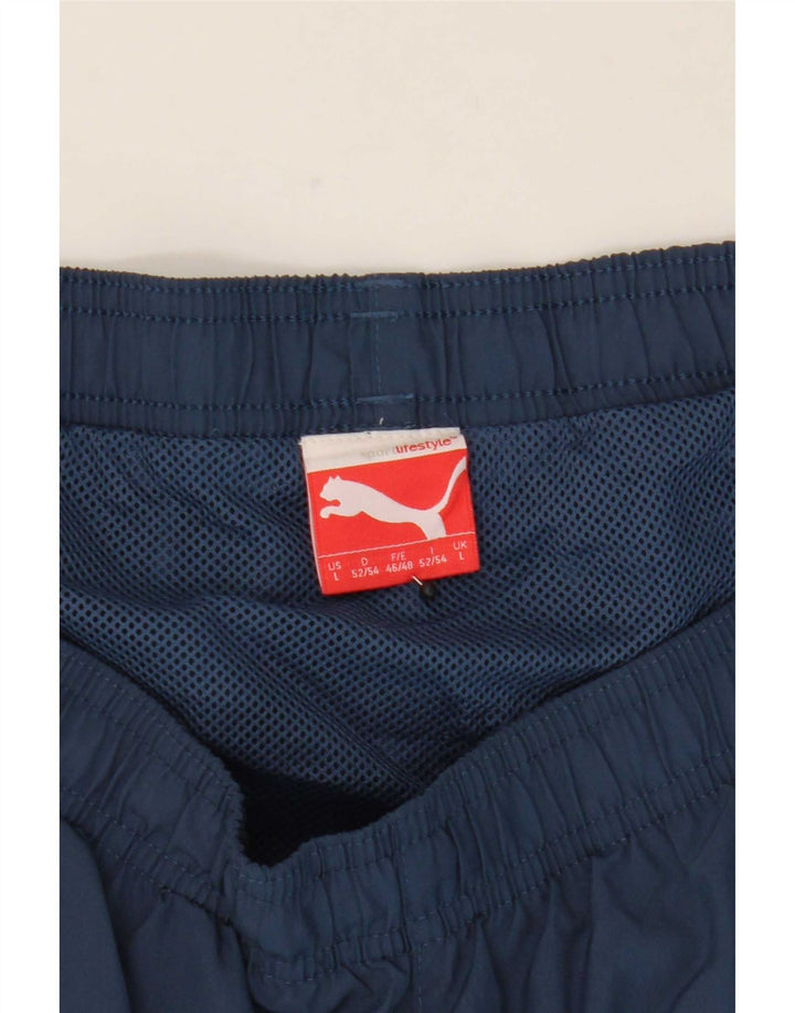 Pantaloncini sportivi grafici da uomo Puma Large blu navy