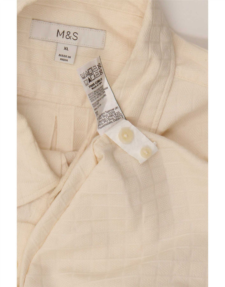 Camicia da uomo Marks & Spencer XL in cotone beige