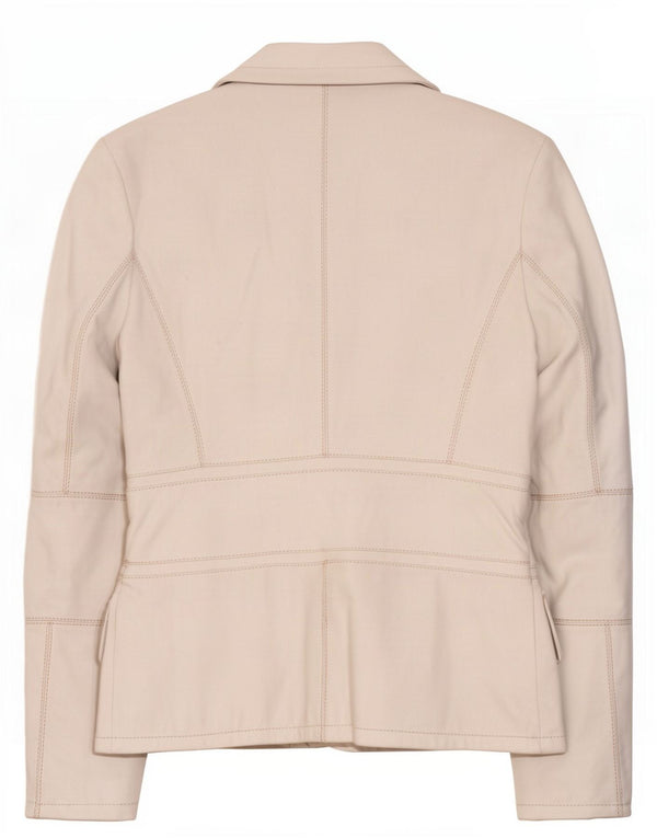 Giacca Blazer in Pelle da Donna a 2 Bottoni Conbipel IT 42 Medio Bianco