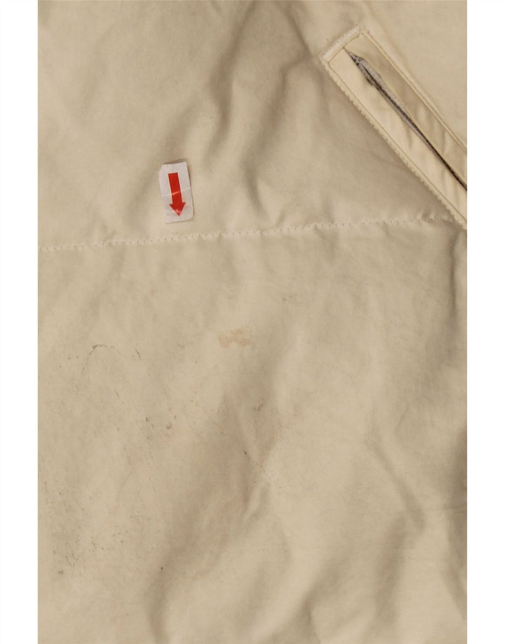 MURPHY & NYE Mens Padded Gilet UK 40 Large Off White Nylon Vintage Murphy & Nye and Second-Hand Murphy & Nye from Messina Hembry 