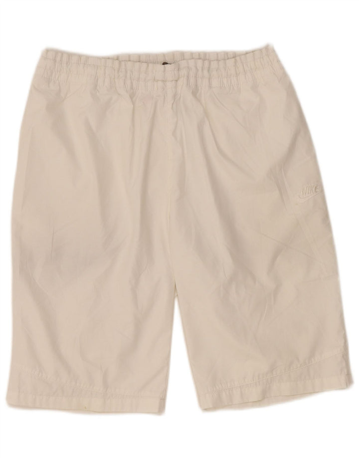 Pantaloncini sportivi da uomo NIKE medio poliestere bianco