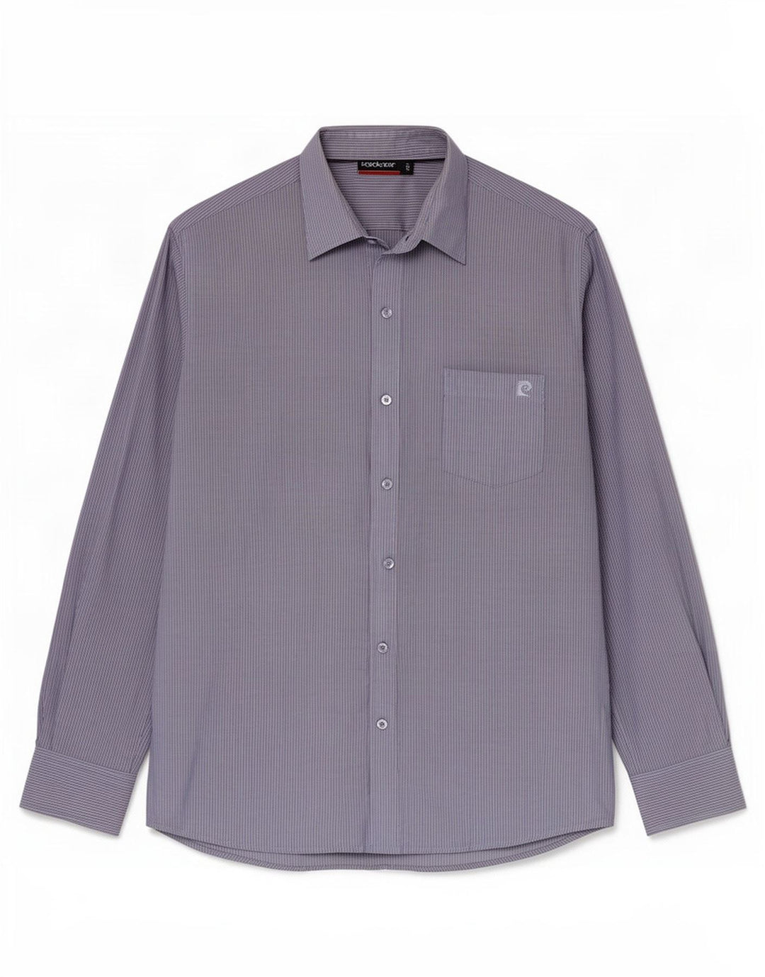 Camicia da uomo Pierre Cardin grande poliestere gessato blu
