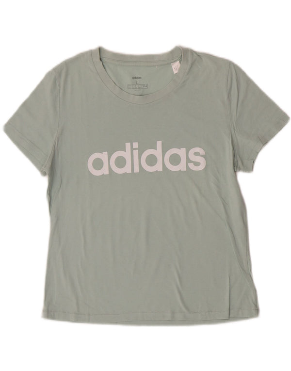 T-shirt grafica da donna Adidas Top UK 16/18 Large Turchese