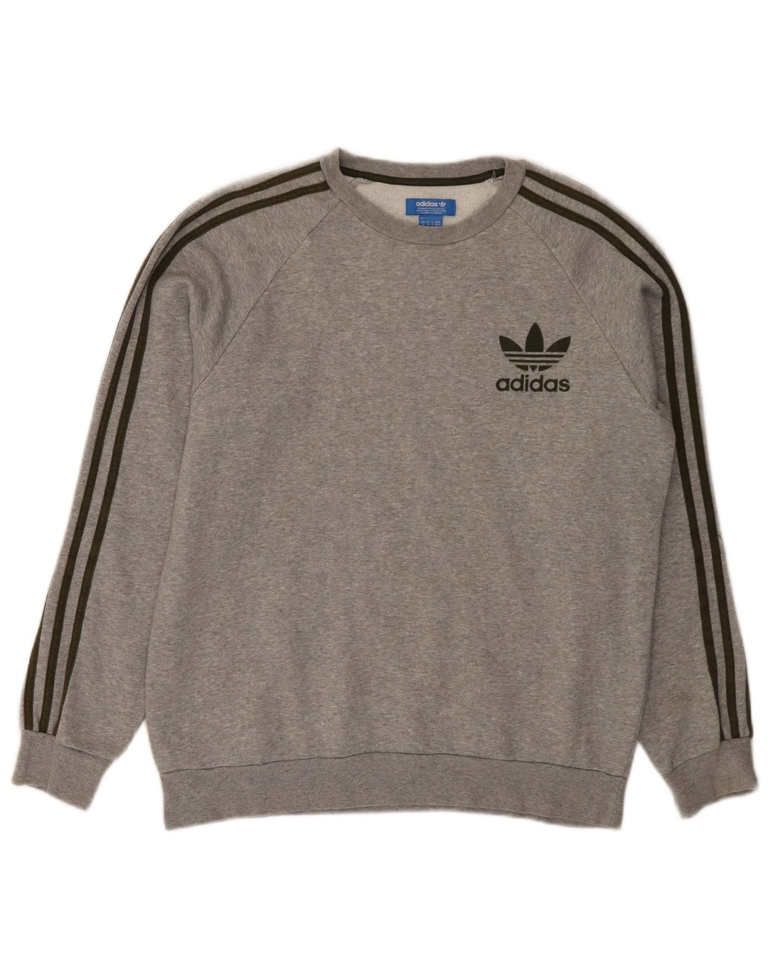 Felpa Adidas Uomo Maglione Cotone Grigio Medio