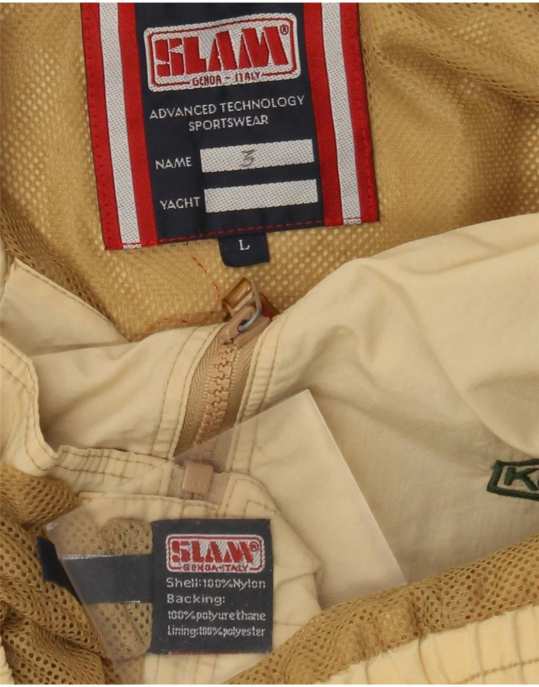 Giubbotto bomber da uomo Slam UK 40 Large Beige Nylon