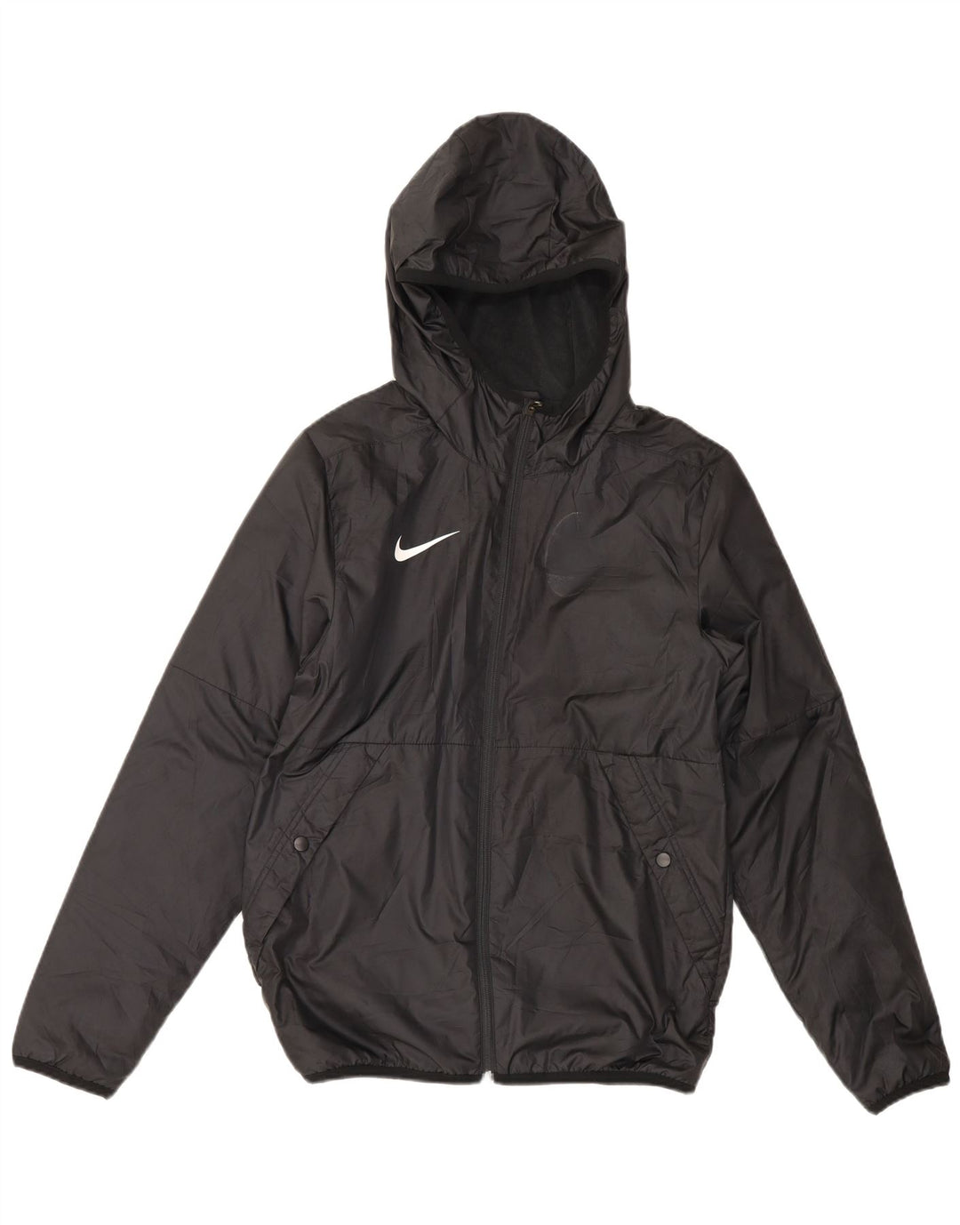 Giacca antipioggia con cappuccio da uomo Nike UK 36 piccola nera