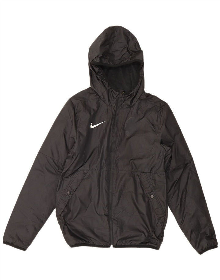 Giacca antipioggia con cappuccio da uomo Nike UK 36 piccola nera