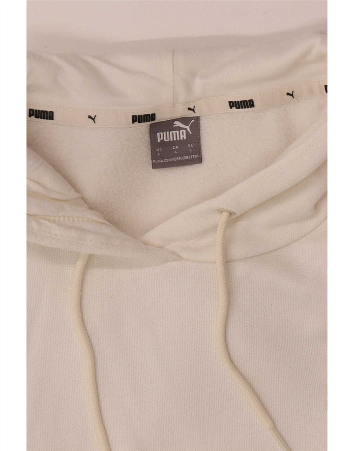 Felpa con cappuccio da donna Puma UK 16 grande bianca