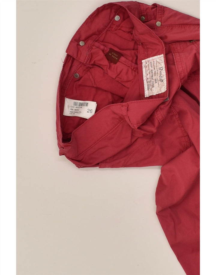 DONDUP Womens Slim Casual Trousers W26 L26  Pink Cotton | Vintage Dondup | Thrift | Second-Hand Dondup | Used Clothing | Messina Hembry 