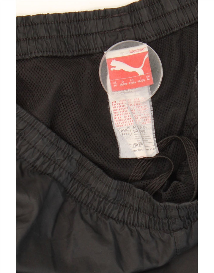 Pantaloni da tuta grafica da uomo Puma Medium neri in poliammide
